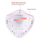36W UV Led Lamp Nail Dryer 12 Leds for Nail Machine Curing 30s/60s/99s Timer USB Connector(White)