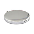 Diamond-encrusted Metal Double Side Folding Mini Portable Round Small Makeup Mirror(Sky Blue)
