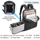 CADeN L4 Double-layer Casual Computer Backpack Multi-function Digital Camera Bag (Black)