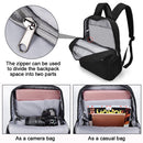 CADeN L4 Double-layer Casual Computer Backpack Multi-function Digital Camera Bag (Black)