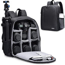 CADeN Shoulder Digital Camera Bag Outdoor Nylon Photography Backpack(Black Small Bag)