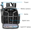 CADeN Shoulder Digital Camera Bag Outdoor Nylon Photography Backpack(Grey Small Bag)