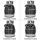 CADeN Shoulder Digital Camera Bag Outdoor Nylon Photography Backpack(Grey Small Bag)