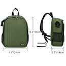 CADeN Shoulder Digital Camera Bag Outdoor Nylon Photography Backpack(Army Green Small Bag)