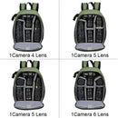 CADeN Shoulder Digital Camera Bag Outdoor Nylon Photography Backpack(Army Green Small Bag)