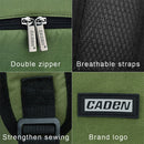 CADeN Shoulder Digital Camera Bag Outdoor Nylon Photography Backpack(Army Green Small Bag)