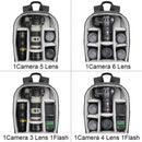 CADeN Shoulder Digital Camera Bag Outdoor Nylon Photography Backpack(Black (Big size))