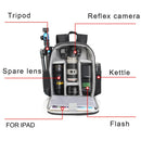 CADeN Shoulder Digital Camera Bag Outdoor Nylon Photography Backpack(Blue Small Bag)