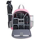 CADeN Shoulder Digital Camera Bag Outdoor Nylon Photography Backpack(Pink Small Bag)