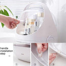 Portable Dust-proof Transparent Round Cosmetic Drawer Type Storage Box(Small Beauty Powder)