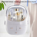 Portable Dust-proof Transparent Round Cosmetic Drawer Type Storage Box(Small Beauty Powder)
