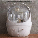 Portable Dust-proof Transparent Round Cosmetic Drawer Type Storage Box(Small Beauty Powder)