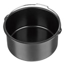 7 in 1 Air Fryer Accessories 7-piece Set for 3.5-5.8QT Type of Baking Basket Double-layer Grill(Black)