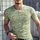Tops Tees Casual Short Sleeve Pure T-shirts Clothes for Men, Size:XL(Grass Green)
