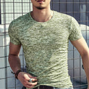 Tops Tees Casual Short Sleeve Pure T-shirts Clothes for Men, Size:XL(Grass Green)
