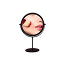 Round Wrought Iron Desktop Simple Dressing Mirror( Round Chassis Black)