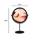 Round Wrought Iron Desktop Simple Dressing Mirror( Round Chassis Black)