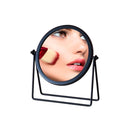 Round Wrought Iron Desktop Simple Dressing Mirror( Bracket Black)