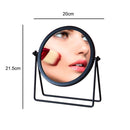 Round Wrought Iron Desktop Simple Dressing Mirror( Bracket Black)