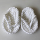 Newborn Babies Photography Props Mini Crocheted Small Slippers, Size: Newborn Size( White)