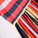Round Neck Striped Stitching Color Long-sleeved Casual Head A Style Dress, Size: M(Red Stripe)