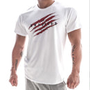 Quick Dry Sport Gym T-Shirt Running Tight Short Sleeve, Size:M (White)