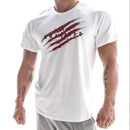 Quick Dry Sport Gym T-Shirt Running Tight Short Sleeve, Size:XXL (White)