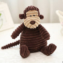 Pet Dog Toys Fasade Molars Vent Training Corduroy Monkey Pig Vocal Plush Toys(Monkey )