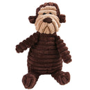 Pet Dog Toys Fasade Molars Vent Training Corduroy Monkey Pig Vocal Plush Toys(Monkey )