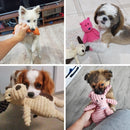 Pet Dog Toys Fasade Molars Vent Training Corduroy Monkey Pig Vocal Plush Toys(Sheep )