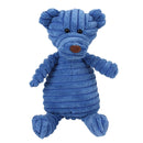 Pet Dog Toys Fasade Molars Vent Training Corduroy Monkey Pig Vocal Plush Toys(Blue Bear )