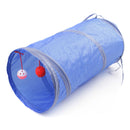 Pet Supplies Cat Ring Paper Two-way Tunnel Can Accommodate Folding Cat Channel(Blue )