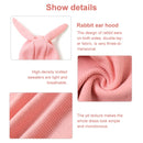 Comfortable Fashion Lovely Rabbit Ear Dog Teddy Pet Cat Sweatshirt, Size: XXL(Pink)