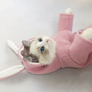 Comfortable Fashion Lovely Rabbit Ear Dog Teddy Pet Cat Sweatshirt, Size: XXL(Pink)