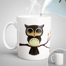 Ceramic Owl Magic Color Change Milk Coffee Tea Mug Cup Mugs Cold Heat Sensitive Mug