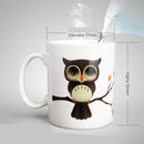 Ceramic Owl Magic Color Change Milk Coffee Tea Mug Cup Mugs Cold Heat Sensitive Mug