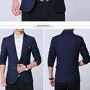 Men Casual Suit Self-cultivation Business Blazer, Size: XL(Navy)
