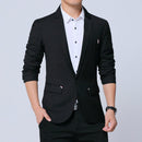 Men Casual Suit Self-cultivation Business Blazer, Size: XXL(Black)