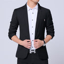 Men Casual Suit Self-cultivation Business Blazer, Size: XXL(Black)