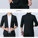 Men Casual Suit Self-cultivation Business Blazer, Size: 5XL(Black)