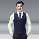 Men Vest Slim Korean Work Clothes Suit Vest Groomsmen Professional Wear Men Vest, Size: XXXXL(Wine red)
