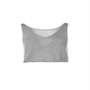 Spring Solid Color Knit Sling V-neck Sleeveless Vest, Size: One Size( Medium Gray)