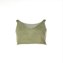 Spring Solid Color Knit Sling V-neck Sleeveless Vest, Size: One Size( Medium Green)