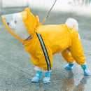 Pet Cartoon Pattern Waterproof All-inclusive Four-leg Raincoat, Size:M(Yellow Bear)