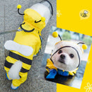 Pet Cartoon Pattern Waterproof All-inclusive Four-leg Raincoat, Size:L(Yellow Bee)