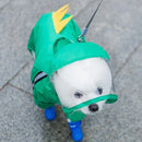 Pet Cartoon Pattern Waterproof All-inclusive Four-leg Raincoat, Size:L(Green Dinosaur)