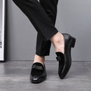 Bowknot Wedding Dress Male Flats Gentlemen Casual Shoes, Shoe Size:47(Black)