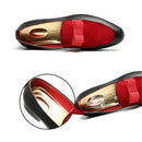 Bowknot Wedding Dress Male Flats Gentlemen Casual Shoes, Shoe Size:47(Black)