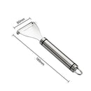 2 PCS Stainless Steel Peeler Fruit Knife Planer Multi-function Kitchen Scraper Potato Peeling Knife(Triangular Planer)