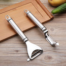 2 PCS Stainless Steel Peeler Fruit Knife Planer Multi-function Kitchen Scraper Potato Peeling Knife(Triangular Planer)